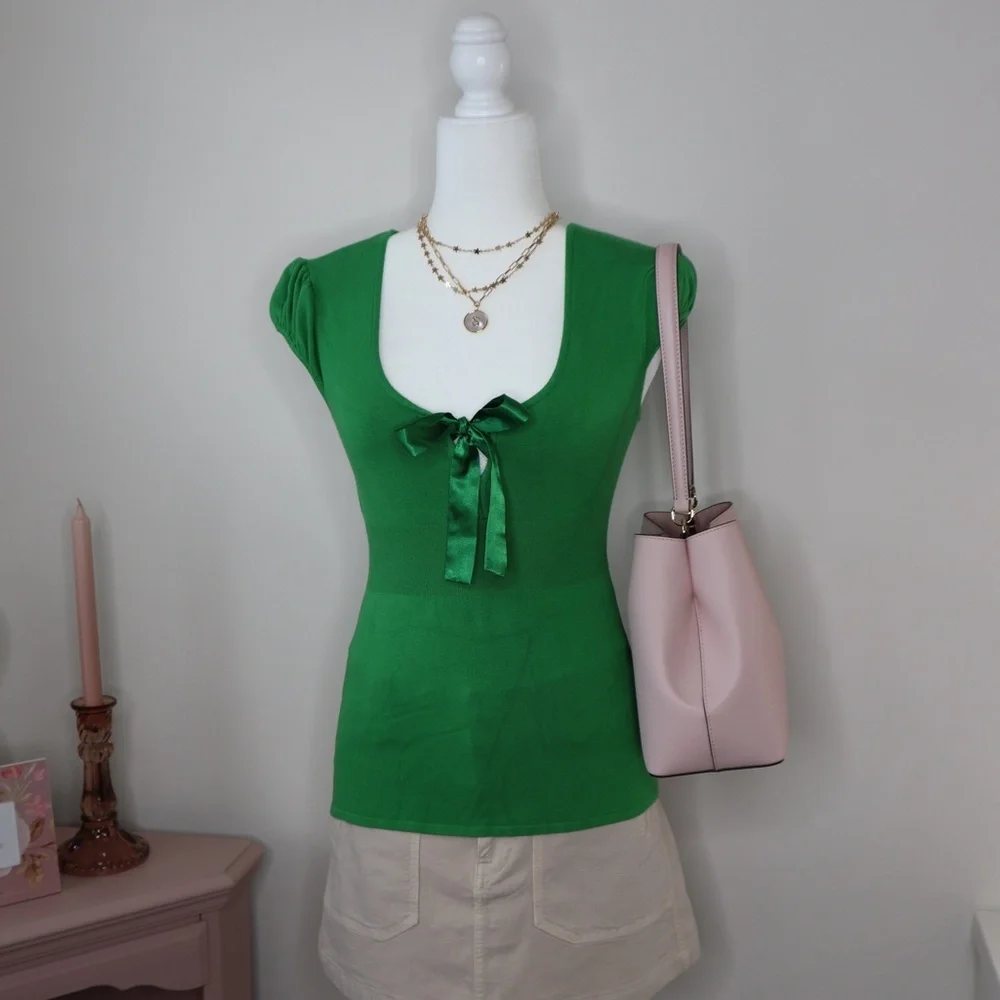 YANK (Brand) Baby Doll Top Y2K, Medium, Green - Picture 1 of 5